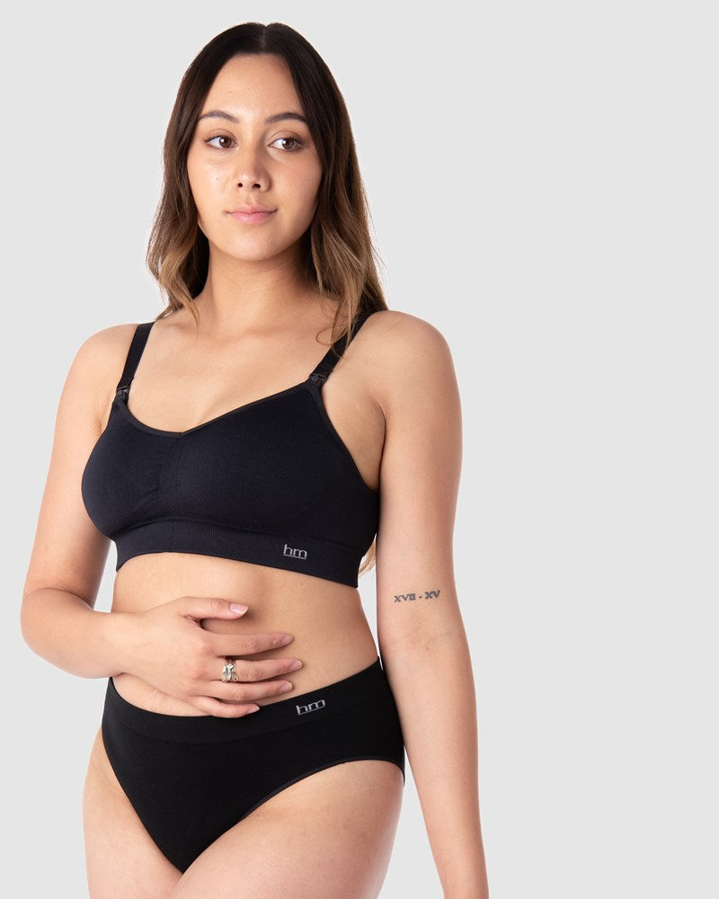 My Necessity Wirefree Nursing Bra - Black