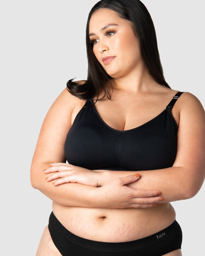 My Necessity Wirefree Nursing Bra - Black Busty