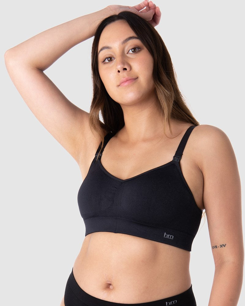 My Necessity Wirefree Nursing Bra - Black