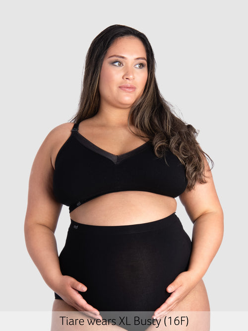 Caress FlexFit Nursing Bra - Black Busty