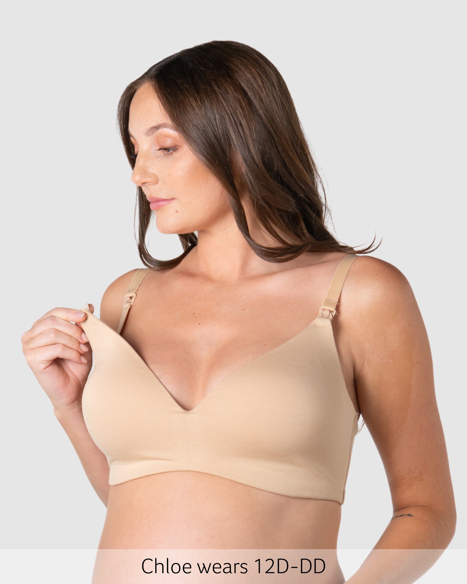 Nursing clip on Embrace Leakproof T-Shirt Nursing Bra - Frappe