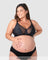 Flawless Sheer Plunge Nursing Bra - Black Busty