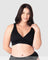 Hotmilk My Comfort FlexFit Bra in Black – front view, soft everyday wirefree bra for all stages of life