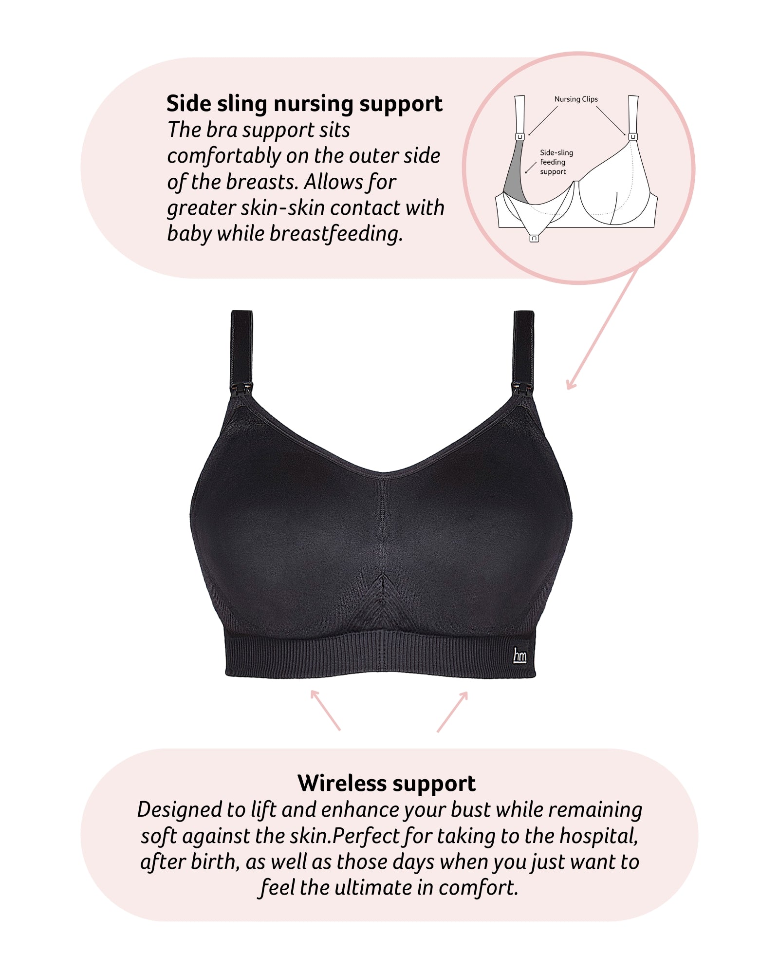 My Everyday Multifit Nursing Bra - Black Busty