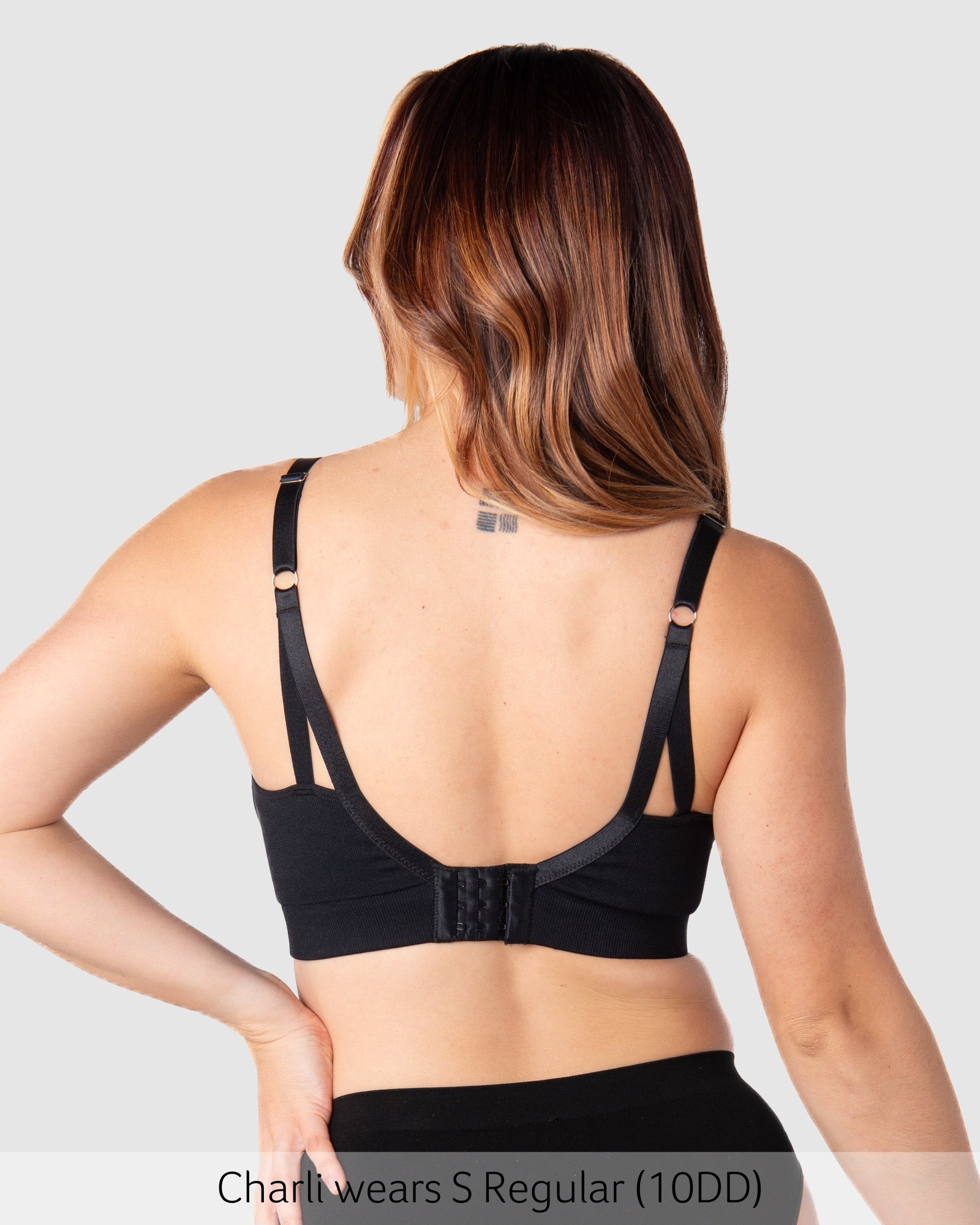 Back of My Necessity Seamless Nursing Bra - Black