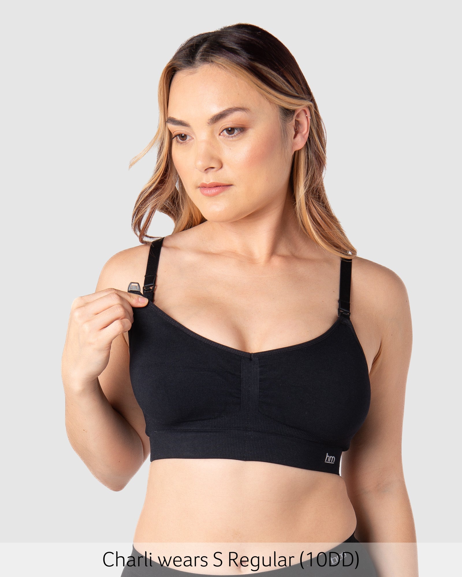 Nursing clip of My Necessity Seamless Nursing Bra - Black
