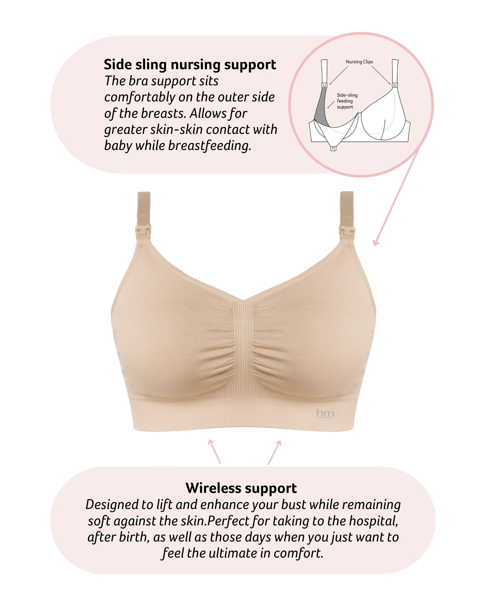 My Necessity Seamless Nursing Bra - Frappe Busty