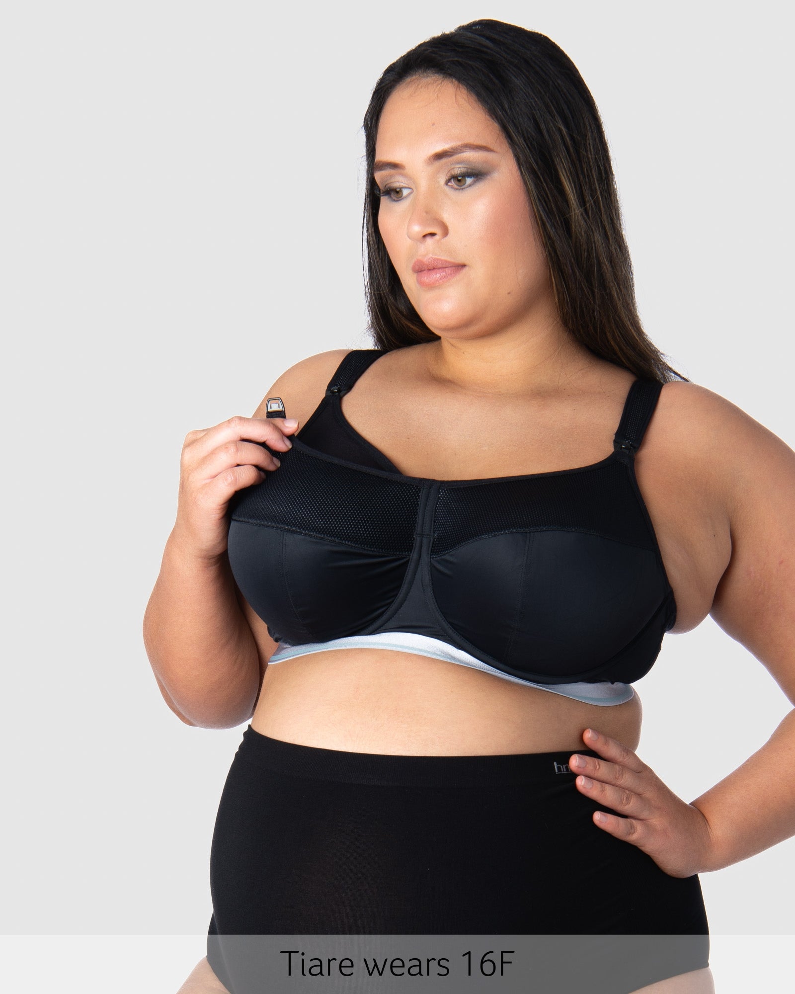 Nursing Clip on Reactivate Sports Nursing Bra - Black