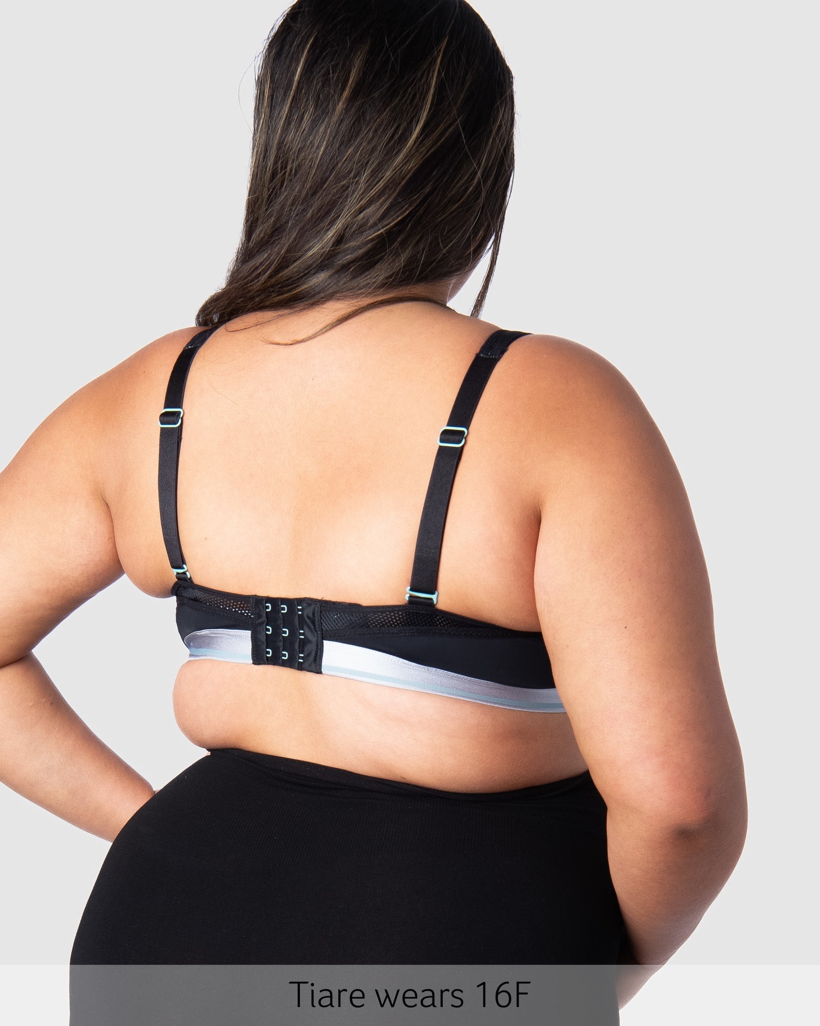Back of Reactivate Sports Nursing Bra - Black