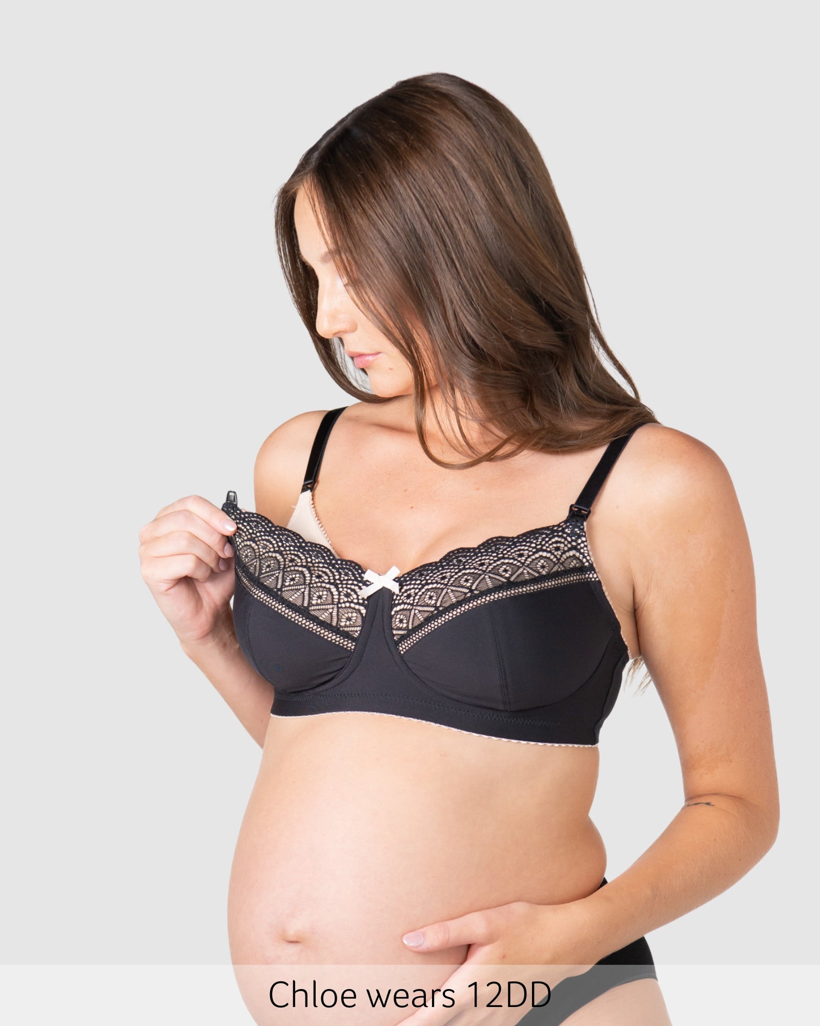 Nursing clip on Show Off Wirefree Nursing Bra - Black
