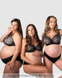 Group of mums in Temptation Lace Nursing Bra - Black