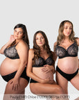 Group of mums in Temptation Lace Nursing Bra - Black