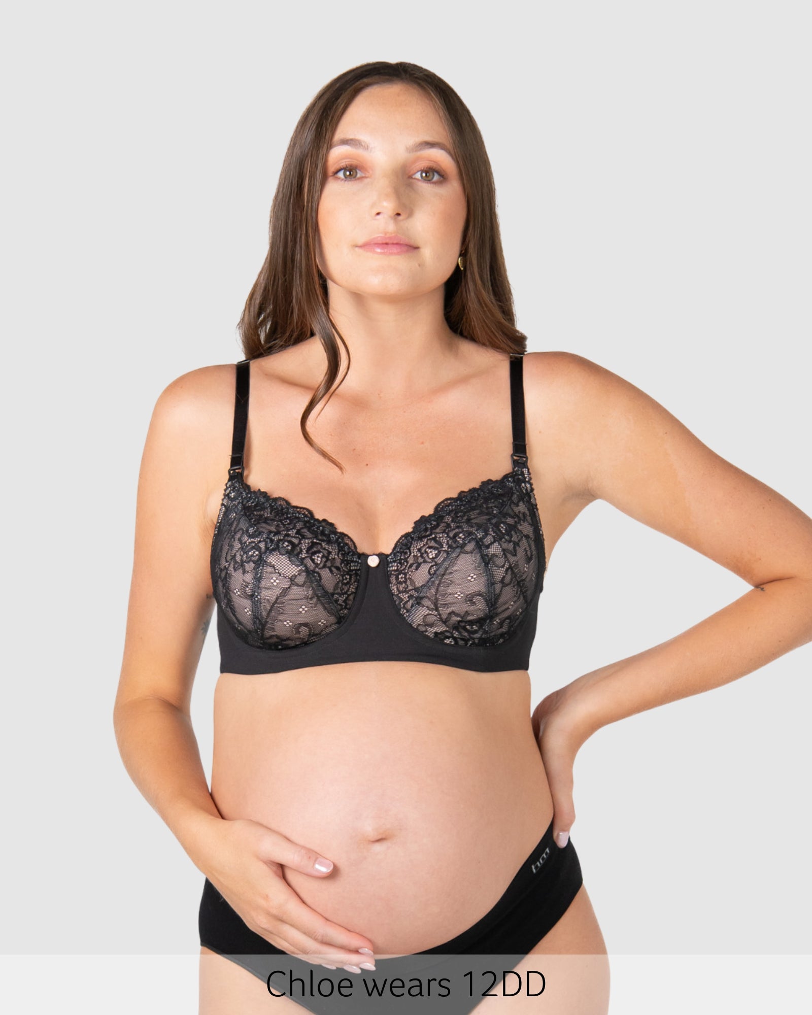 Temptation Lace Nursing Bra - Black