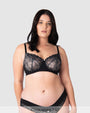 Temptation Lace Nursing Bra - Black