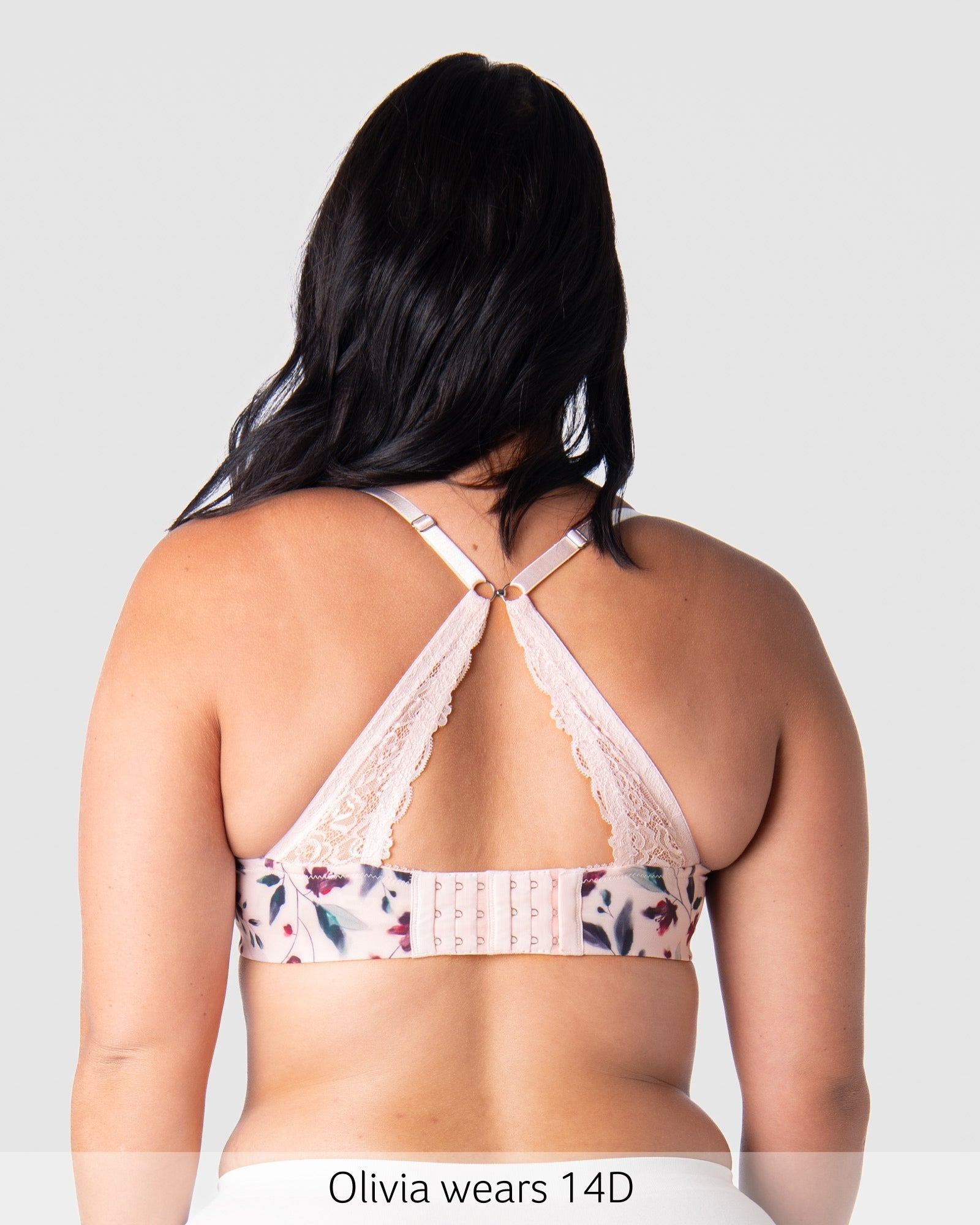 Racerback on Temptation Nursing Bra with Flexi Underwire in Bloom