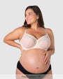 Temptation Lace Nursing Bra - Powder