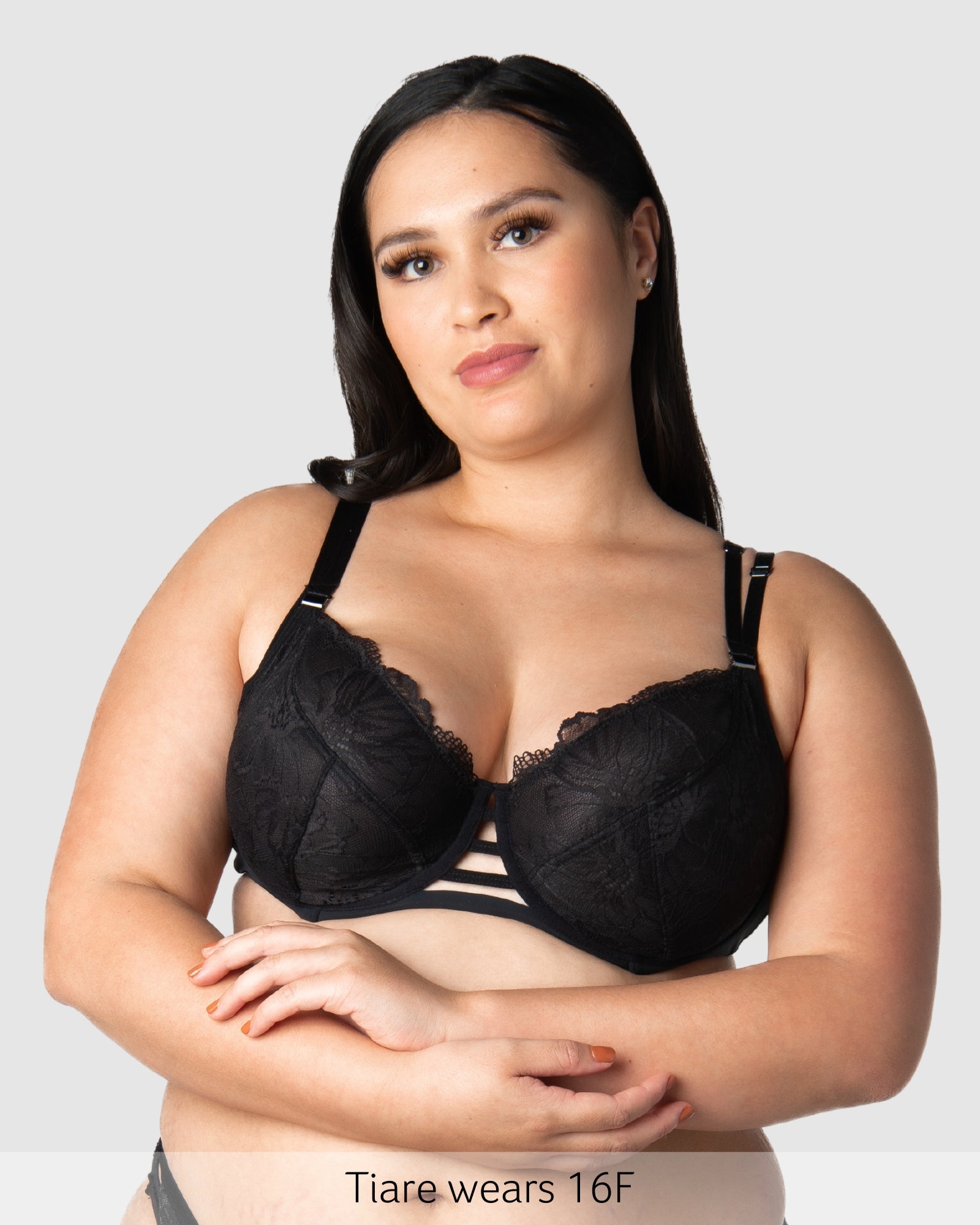 True Luxe Lace Nursing Bra - Black