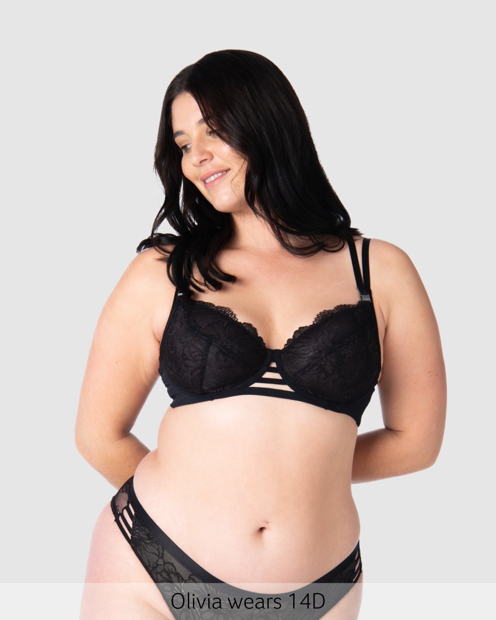 True Luxe Lace Nursing Bra - Black