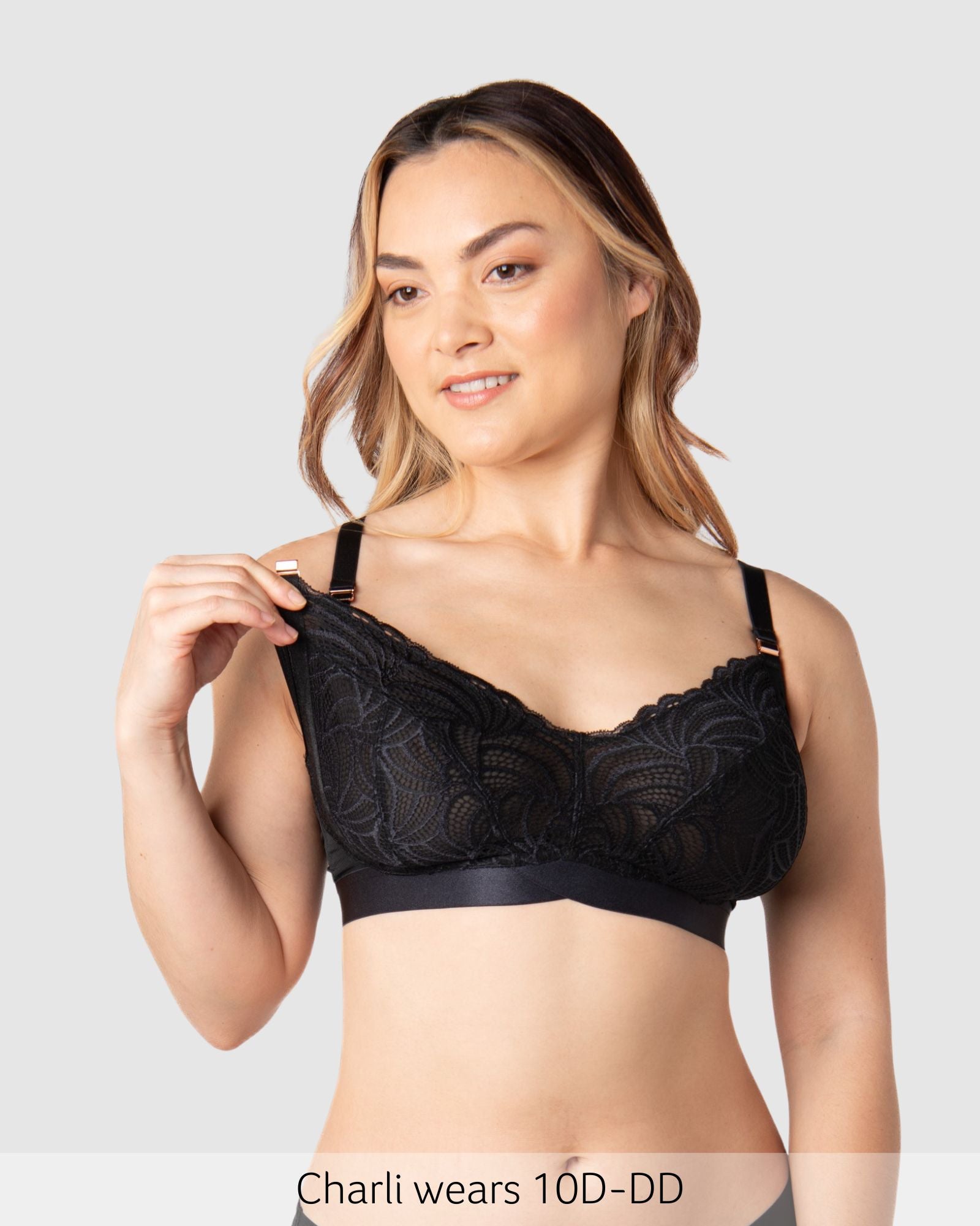 Nursing clip of Warrior Multifit Nursing Bra - Black