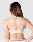 Back of Warrior Multifit Nursing Bra - Ivory