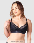 Clip of Warrior Plunge Nursing Bra - Black