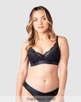 Warrior Plunge Nursing Bra - Black