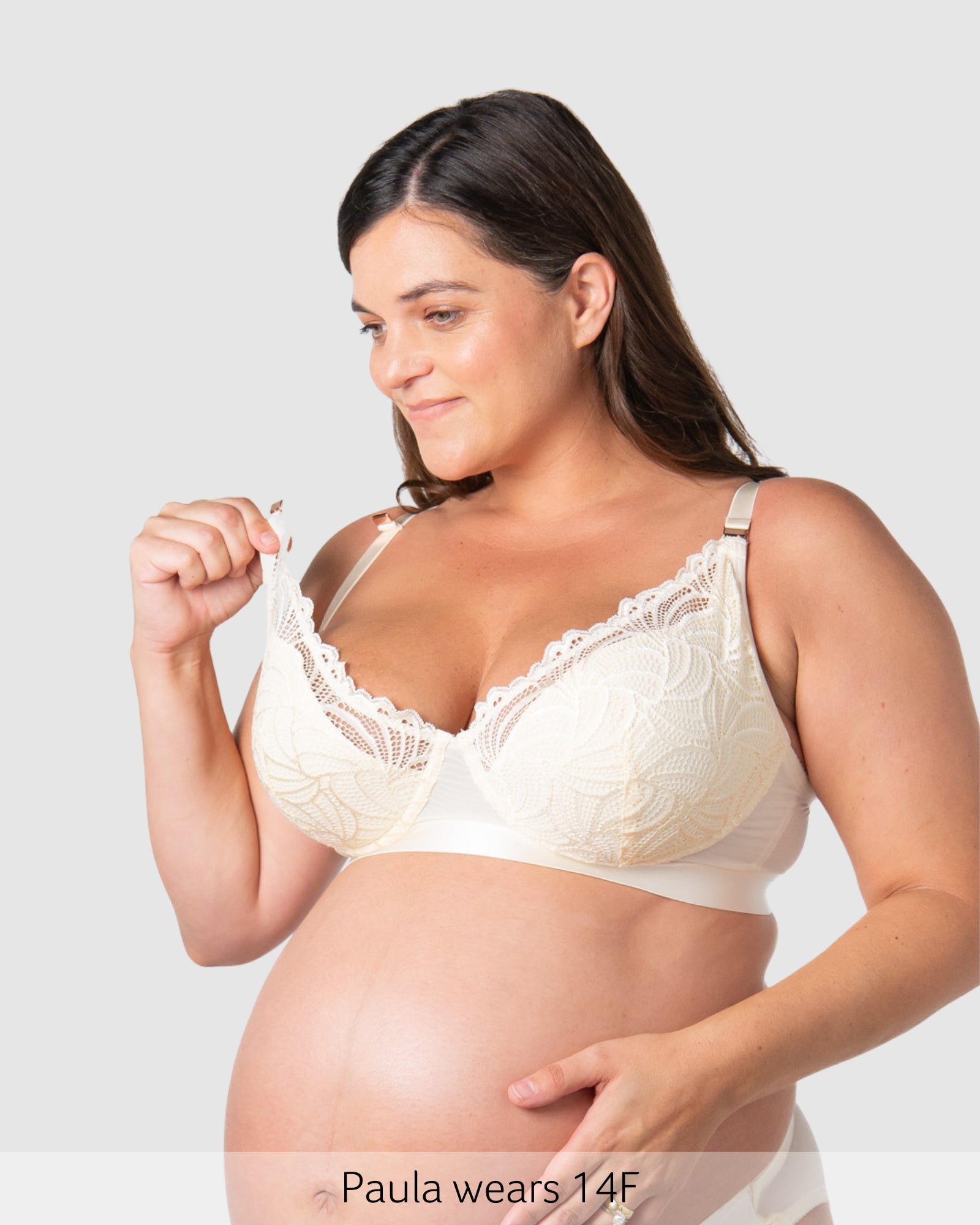 Nursing clip of Warrior Plunge Nursing Bra - Ivory