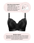Technical features on Warrior Multifit Nursing Bra - Black