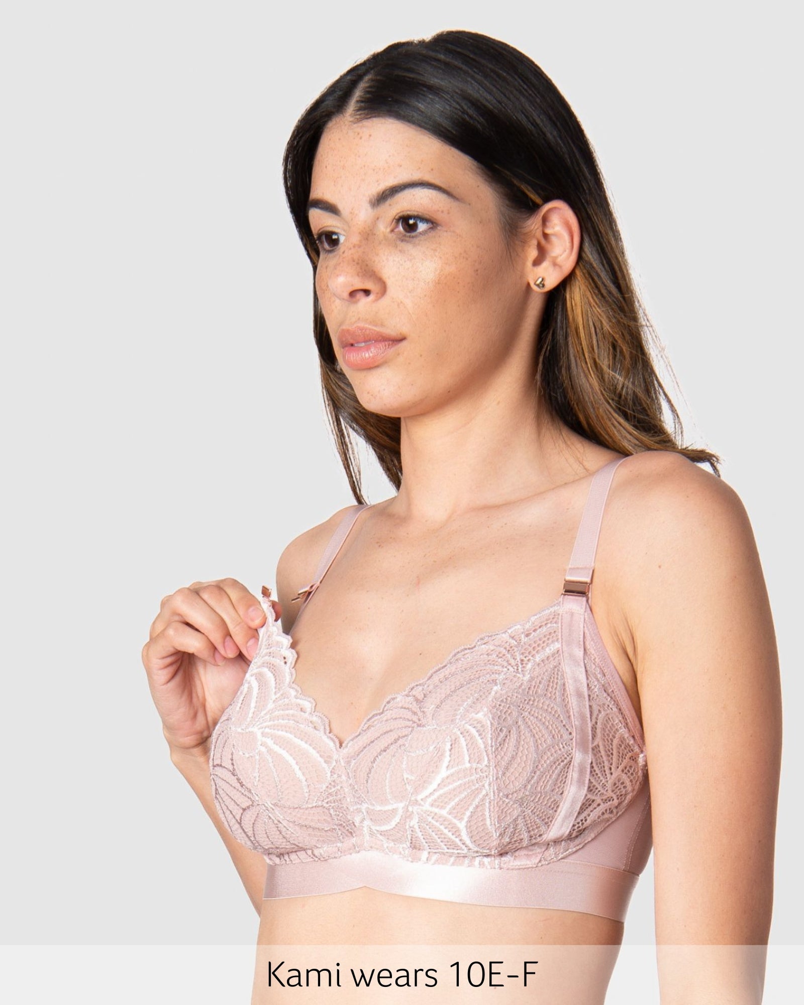 Nursing Clip in Warrior Wirefree Soft Cup Nursing Bra of Blush