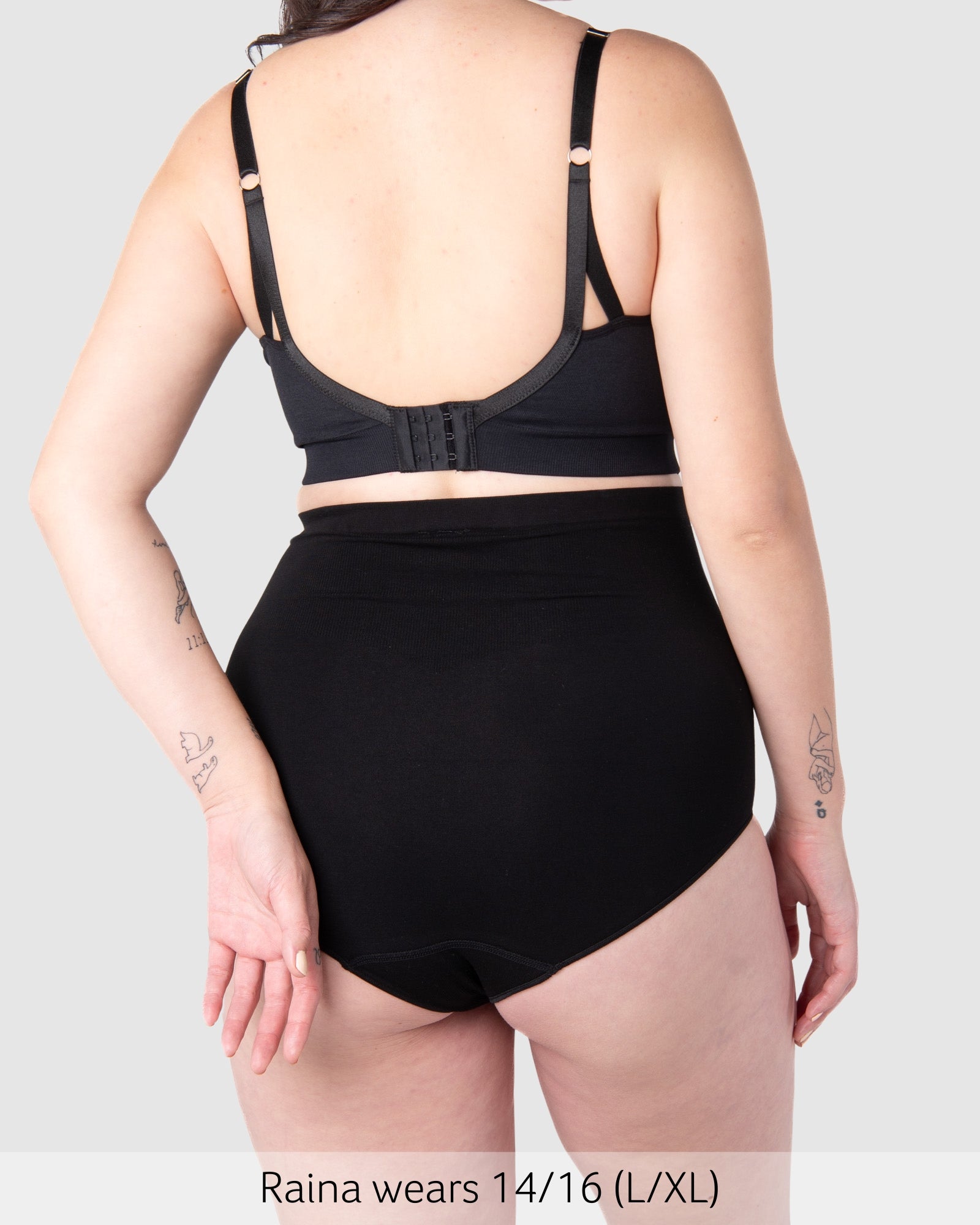 Back of My Necessity Seamless Maternity Brief - Black