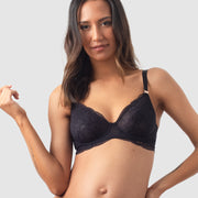 HEROINE LACE BLACK NURSING BRA - FLEXI UNDERWIRE