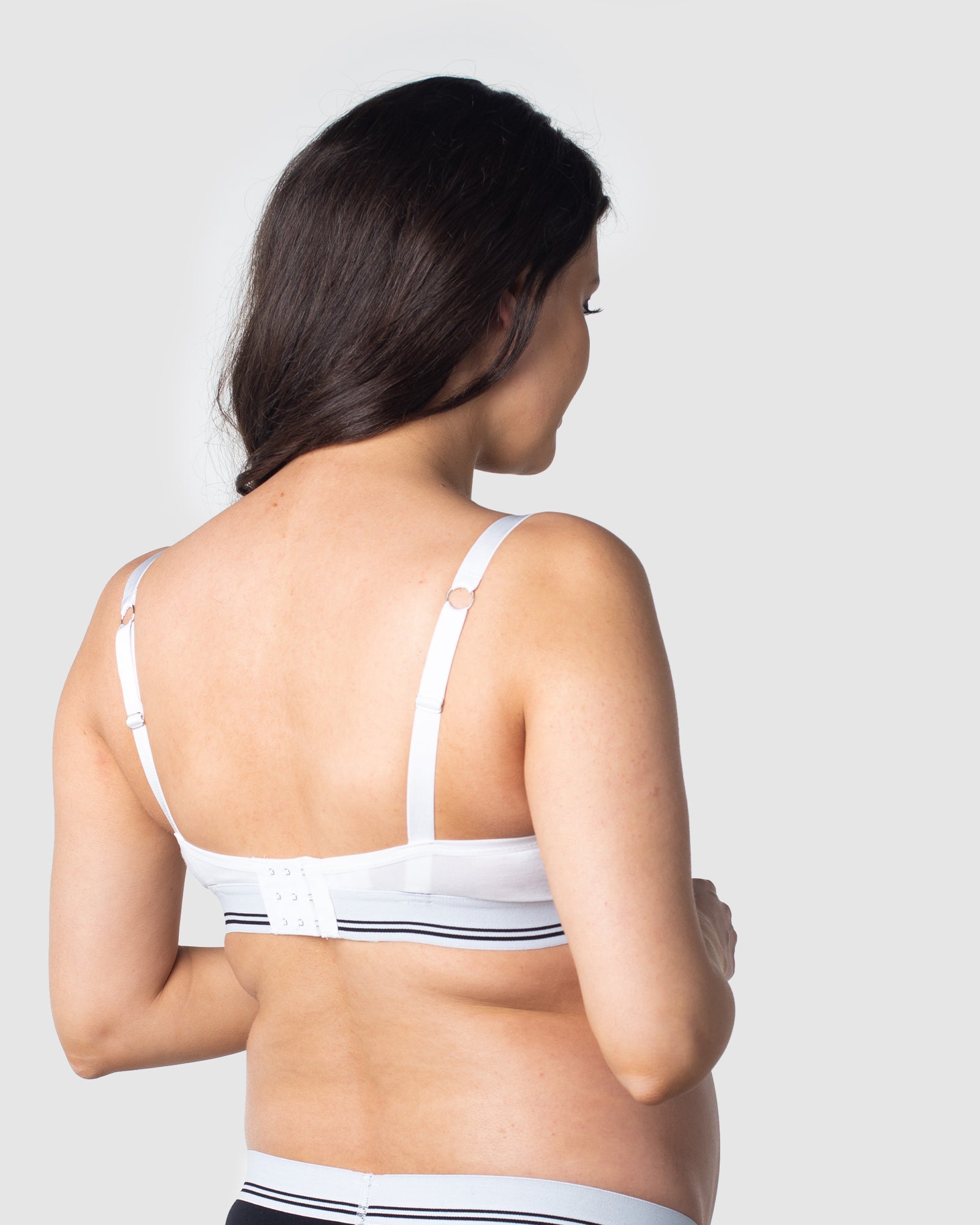 HOTMILK ICON COTTON T-SHIRT WHITE NURSING MATERNITY BRA -  WIREFREE