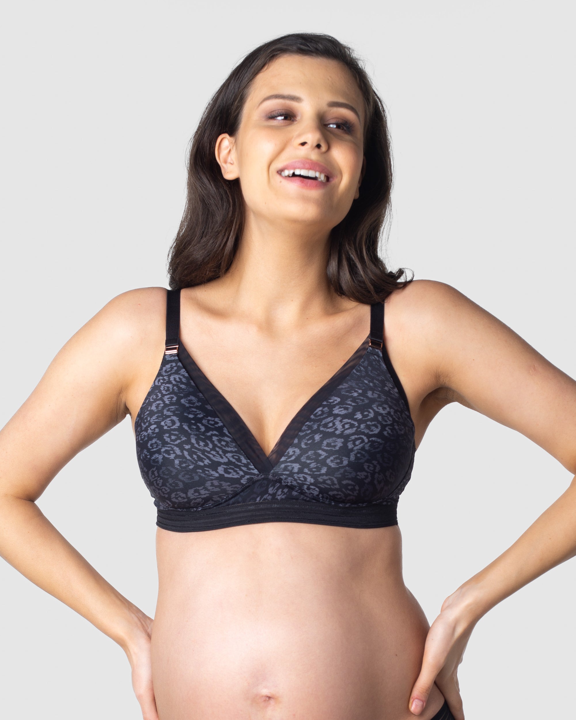 HOTMILK AMBITION T-SHIRT ONYX CONTOUR NURSING MATERNITY BRA - WIREFREE