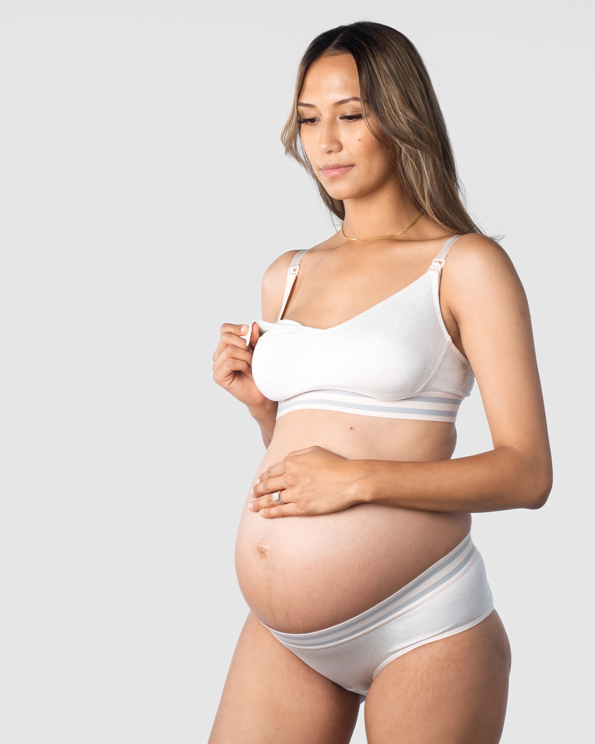 HOTMILK ELEVATE COTTON SHELL MULTIFIT NURSING MATERNITY BRA - WIREFREE