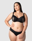 Total look: Tiare, mother of 2, adorning the Enlighten Balconette maternity, nursing, and breastfeeding bra in 16/38F from Hotmilk Lingerie New Zealand, delivering flexiwire support for unparalleled comfort and style