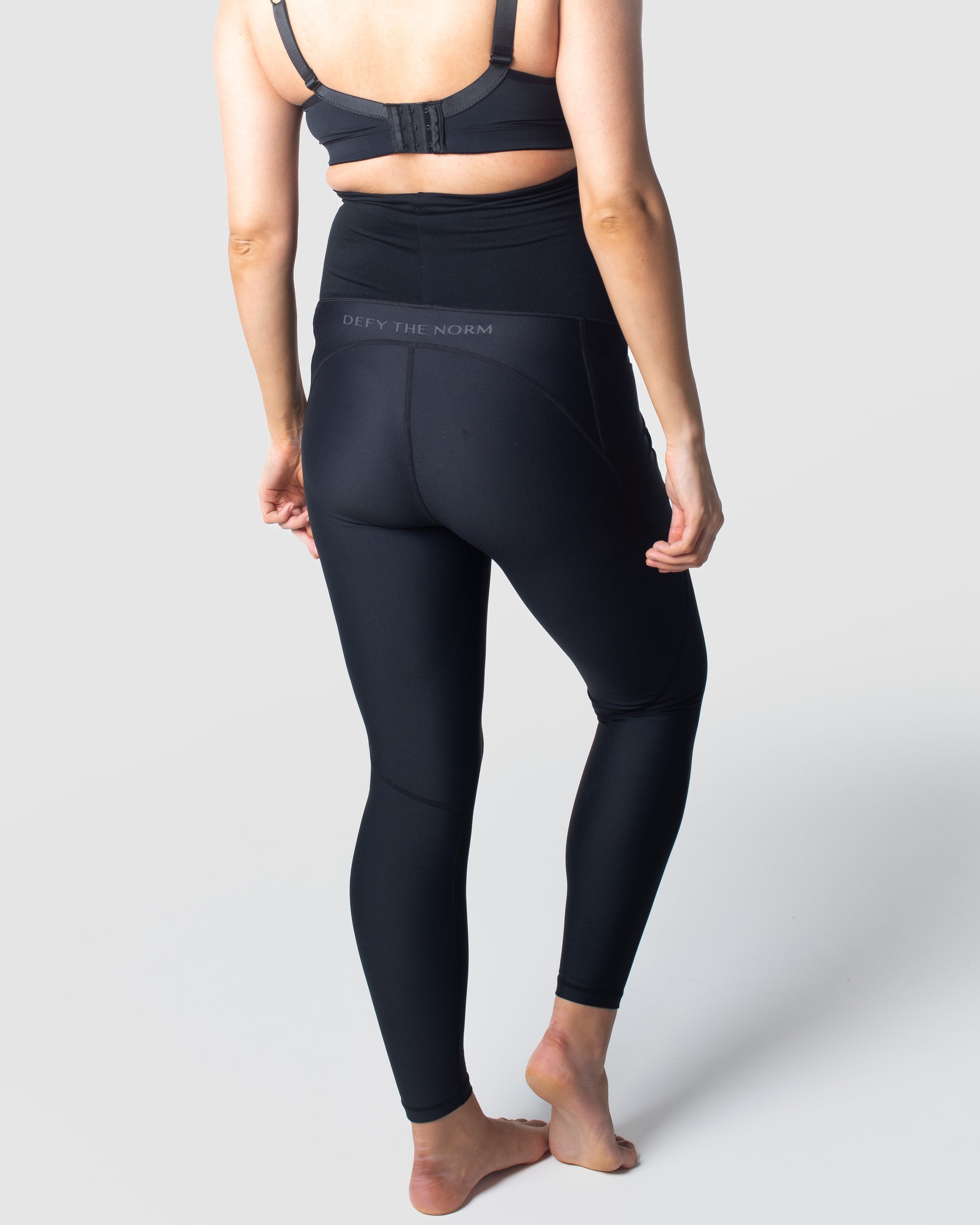 HOTMILK FOCUS BLACK MATERNITY PREGNANCY SPORTS LEGGINGS