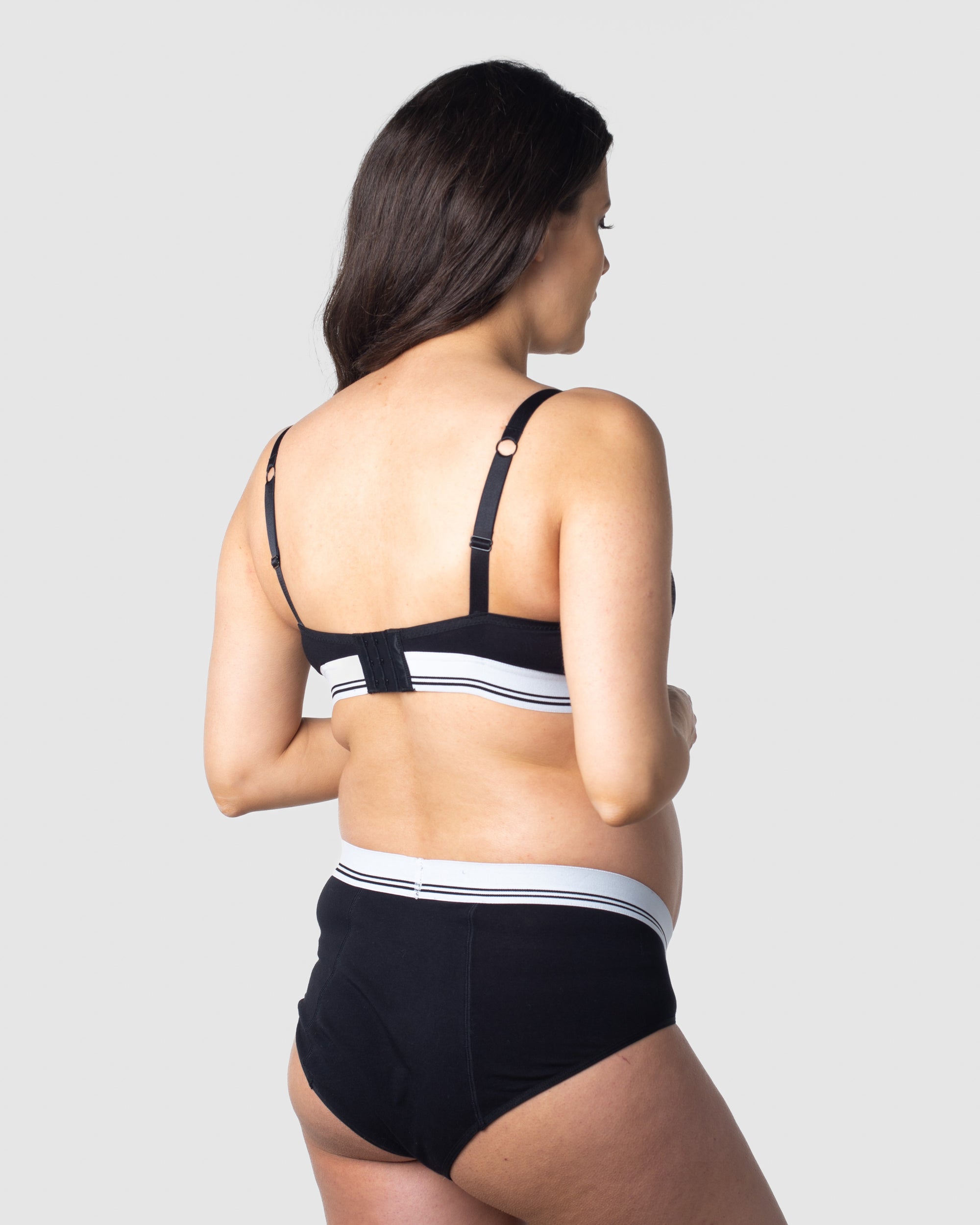 HOTMILK ICON COTTON BLACK  T-SHIRT NURSING MATERNITY BRA - WIREFREE