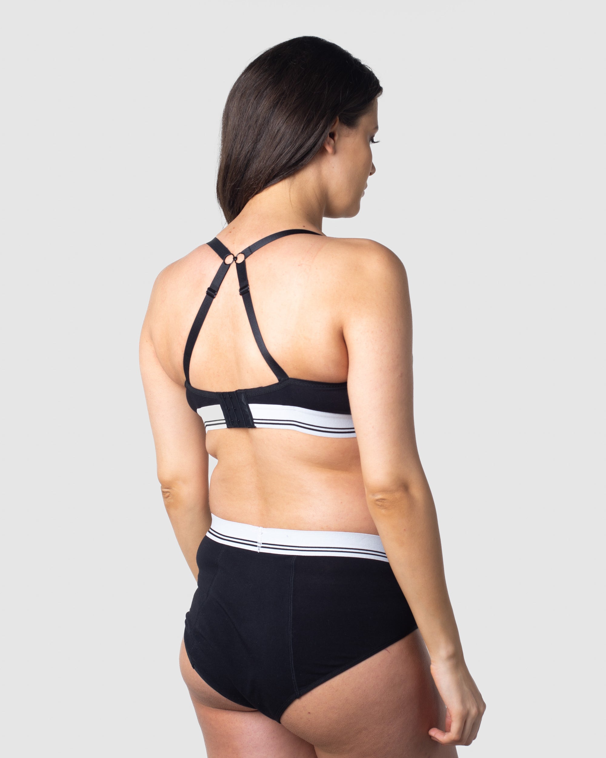 HOTMILK ICON COTTON BLACK  T-SHIRT NURSING MATERNITY BRA - WIREFREE