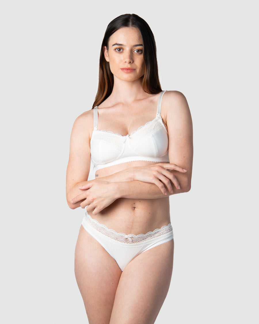 HOTMILK SHOW OFF IVORY MATERNITY BIKINI BRIEF