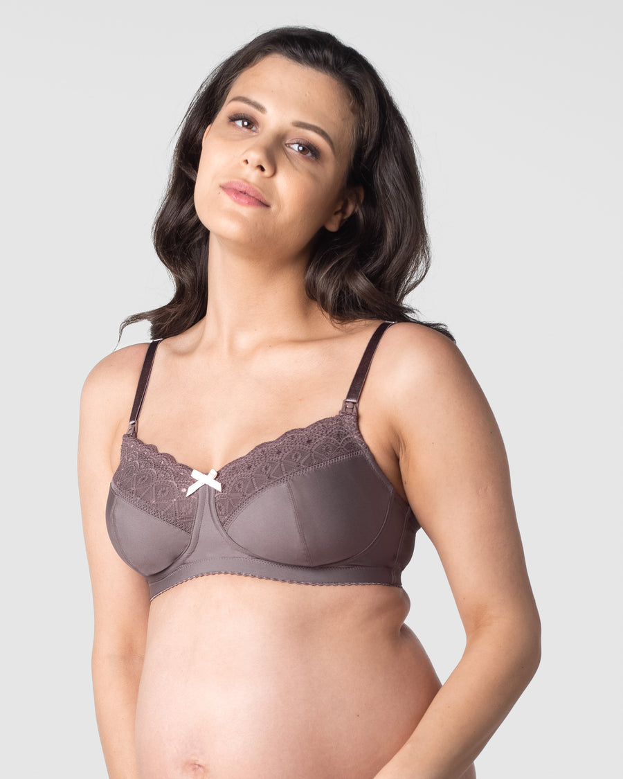 SHOW OFF PEPPERCORN NURSING BRA - WIREFREE