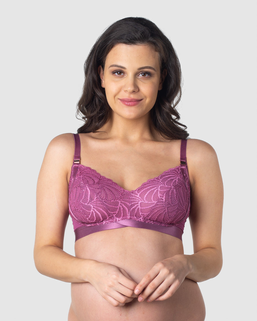 HOTMILK WARRIOR SOFT CUP MAGENTA HAZE MULTIFIT NURSING MATERNITY BRA - WIREFREE