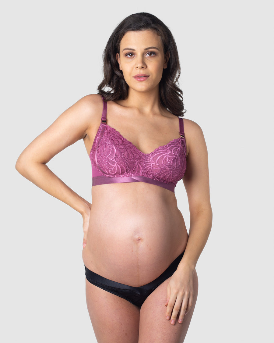 HOTMILK WARRIOR SOFT CUP MAGENTA HAZE MULTIFIT NURSING MATERNITY BRA - WIREFREE