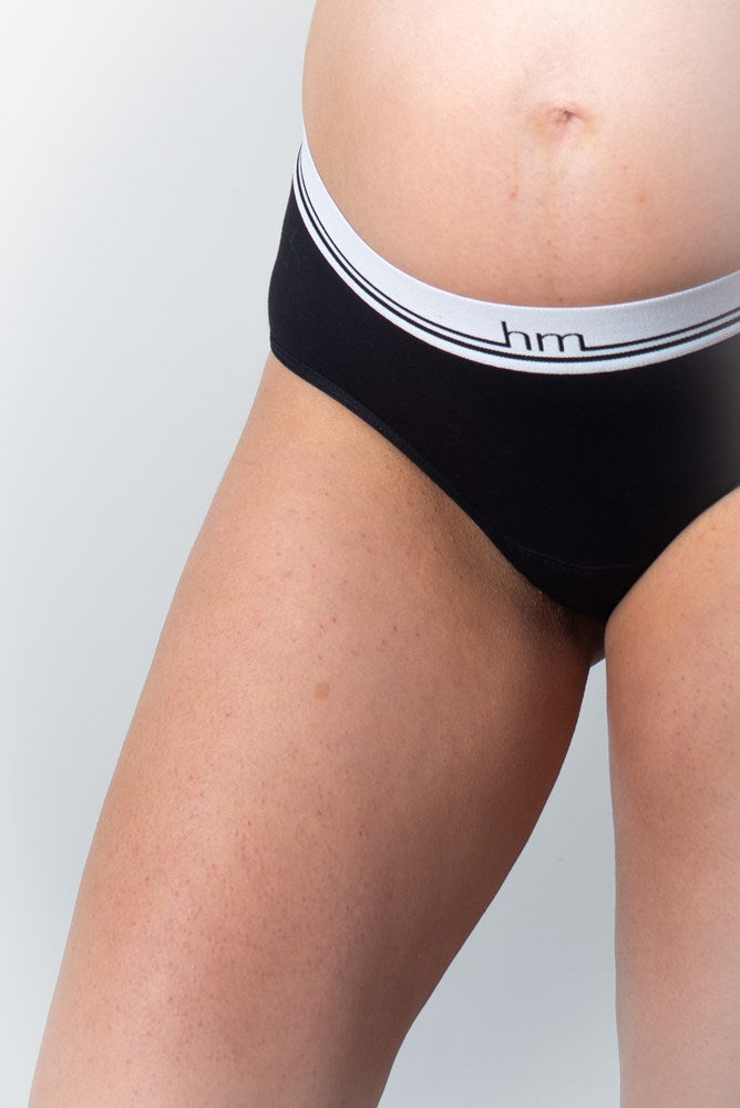 HOTMILK ICON COTTON BLACK MODERATE LEAKPROOF HI BRIEF