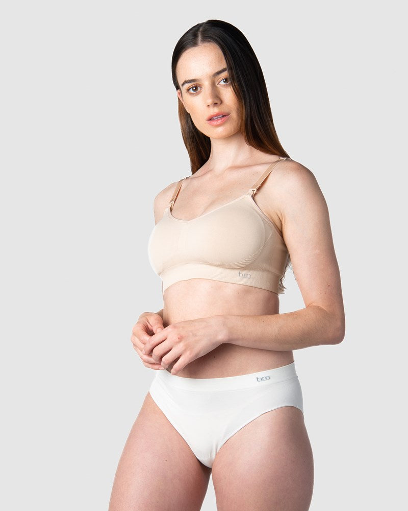 HOTMILK NZ MY NECESSITY SEAMLESS IVORY BIKINI BRIEF