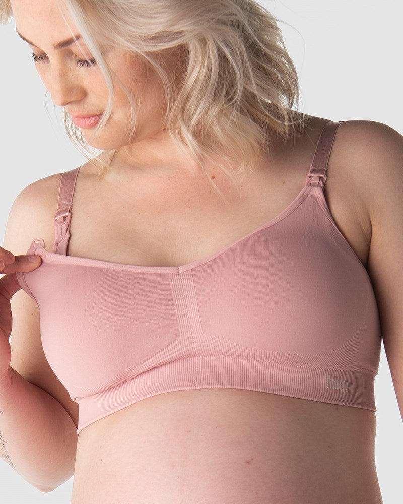 HOTMILK NZ MY NECESSITY BLUSH MULTIFIT REGULAR CUP MATERNITY NURSING BRA - WIREFREE
