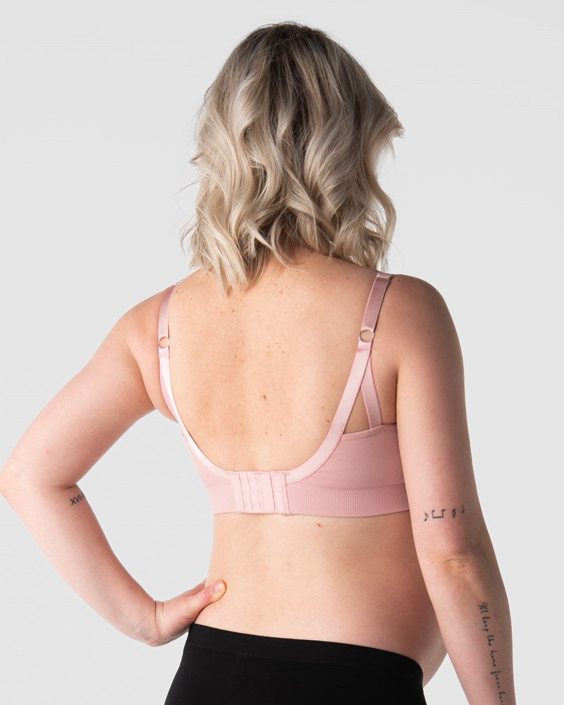 HOTMILK NZ MY NECESSITY BLUSH MULTIFIT REGULAR CUP MATERNITY NURSING BRA - WIREFREE
