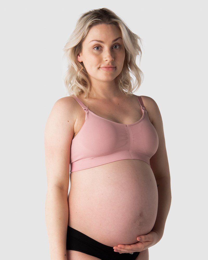 HOTMILK NZ MY NECESSITY BLUSH MULTIFIT REGULAR CUP MATERNITY NURSING BRA - WIREFREE