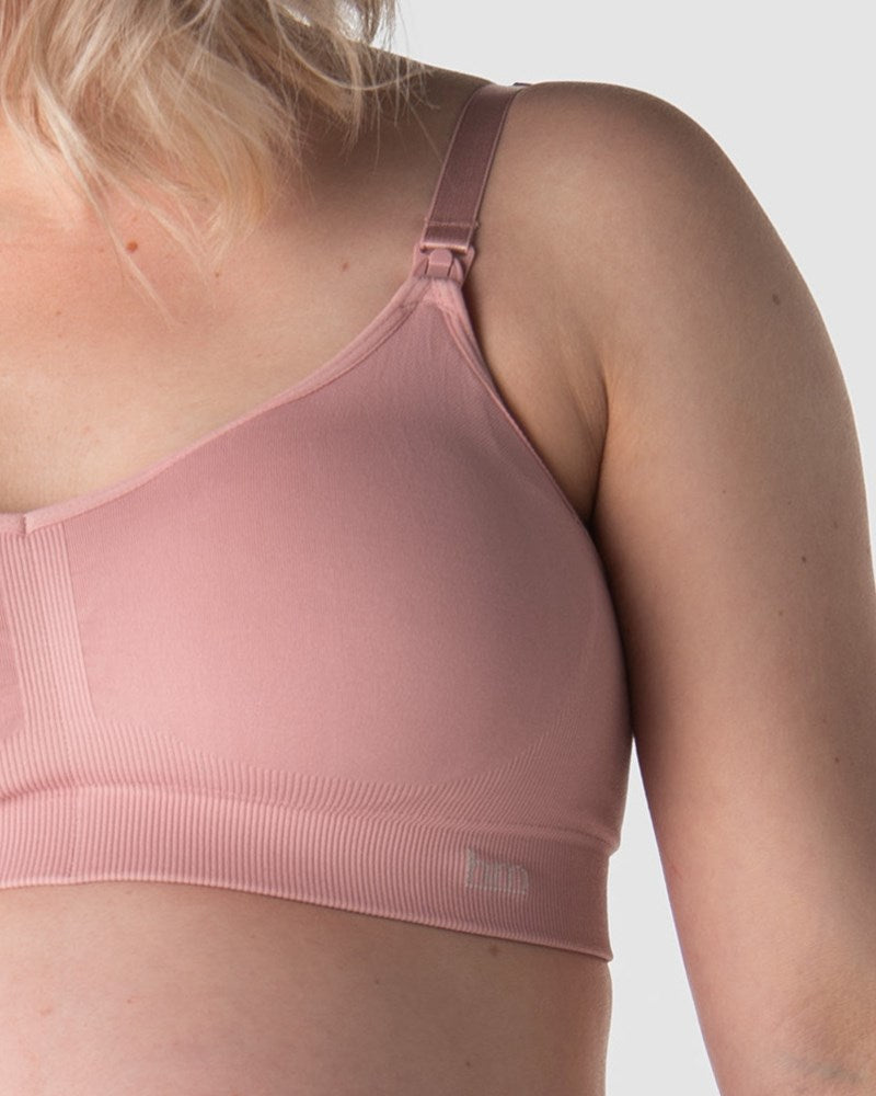 HOTMILK NZ MY NECESSITY BLUSH MULTIFIT REGULAR CUP MATERNITY NURSING BRA - WIREFREE