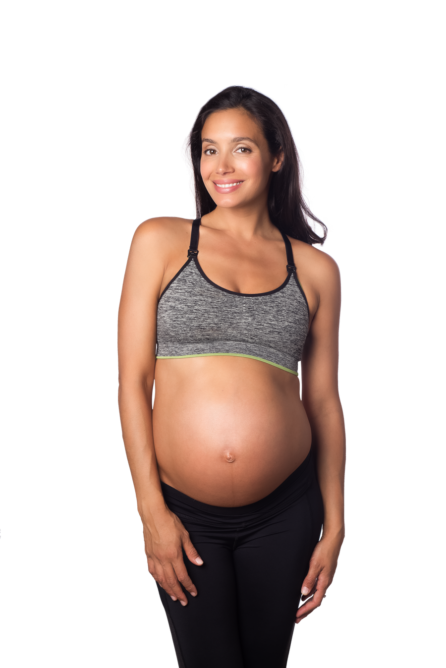 HOTMILK VITALITY GREY YOGA / SPORTS PREGNANCY AND NURSING BRA