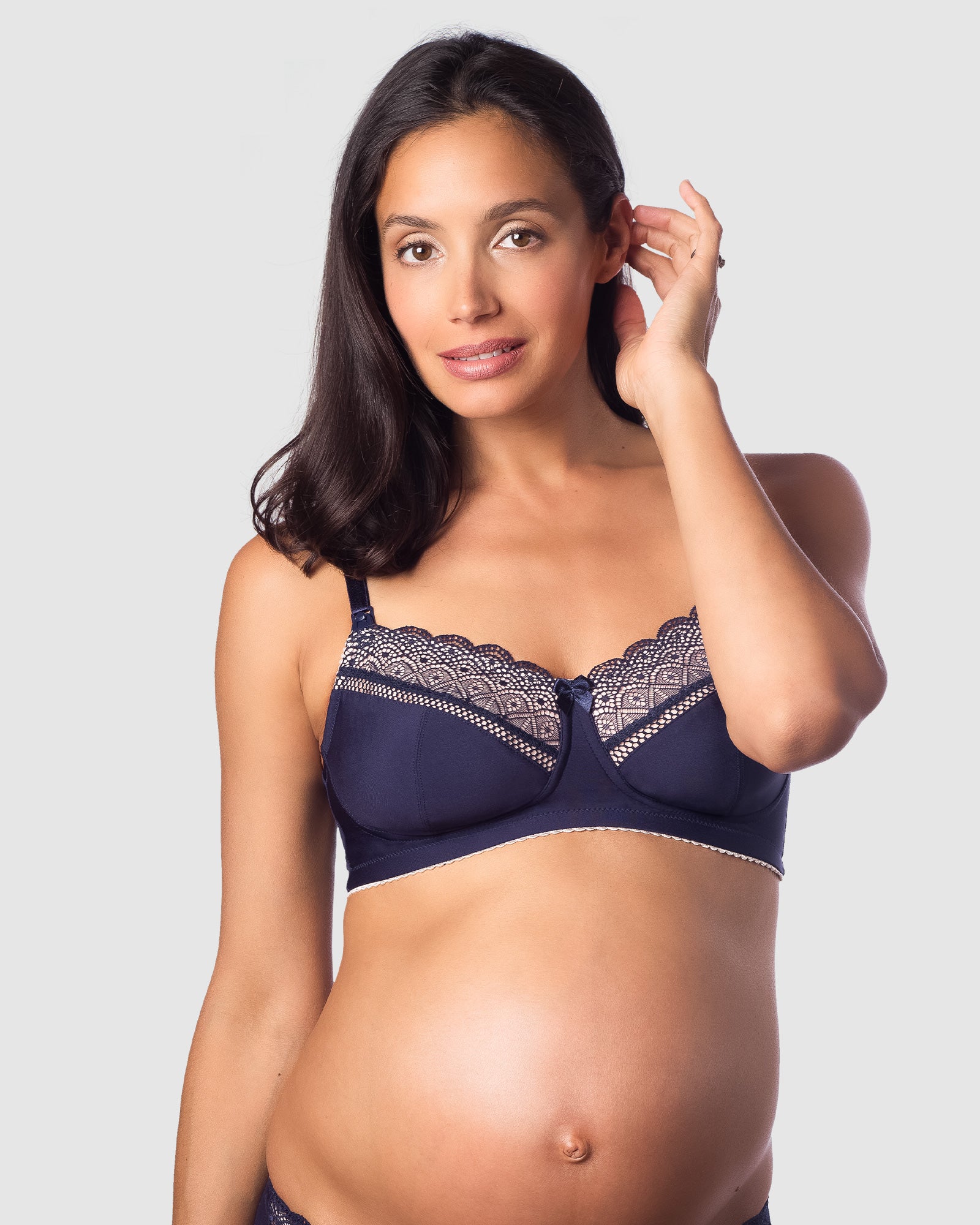 SHOW OFF NAVY NURSING BRA - WIREFREE